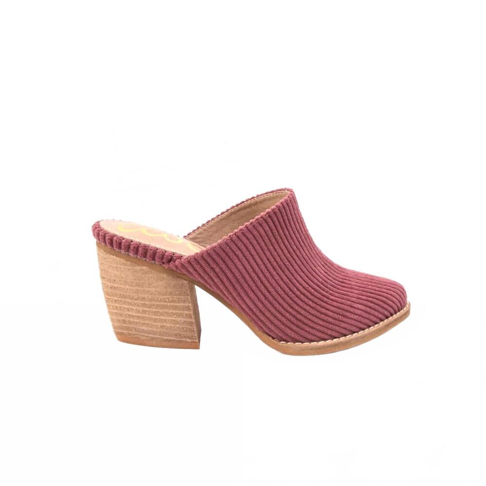 NEW CCOCCI women's perfection corduroy mule in plum